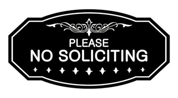Signs ByLITA Victorian Please No Soliciting Sign